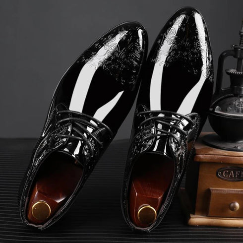 Elegant Lace-Up Brogue Oxfords for Men – Formal Dress Shoes Perfect for Weddings, Office Wear, and Special Occasions